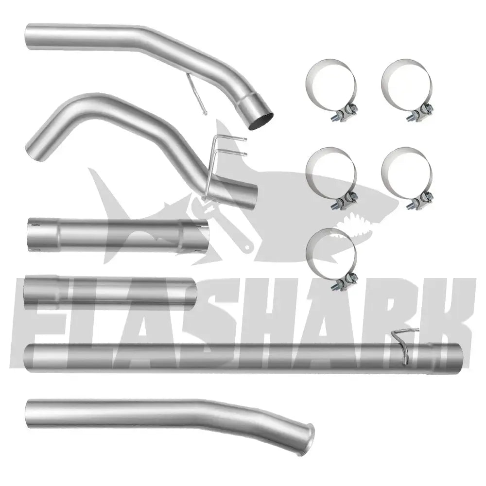 For 4.0 Inch 2008-2010 Ford 6.4 Powerstroke Cat & DPF Delete Race Downpipe-Back Pipe F-250 F-350 F-450 F-550