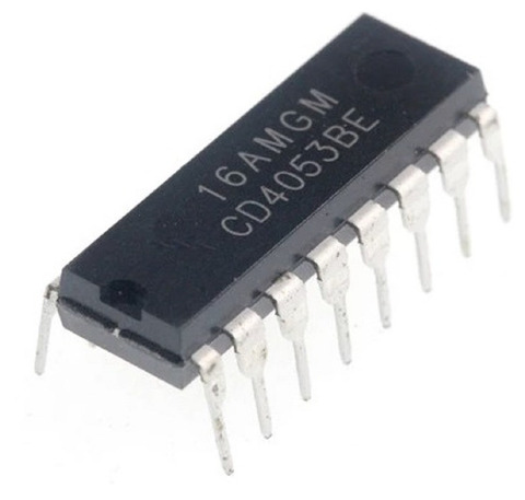 NTE4053B Intgrated Circuit CMOS, Triple, 2-Channel Analog Multiplexer NTE