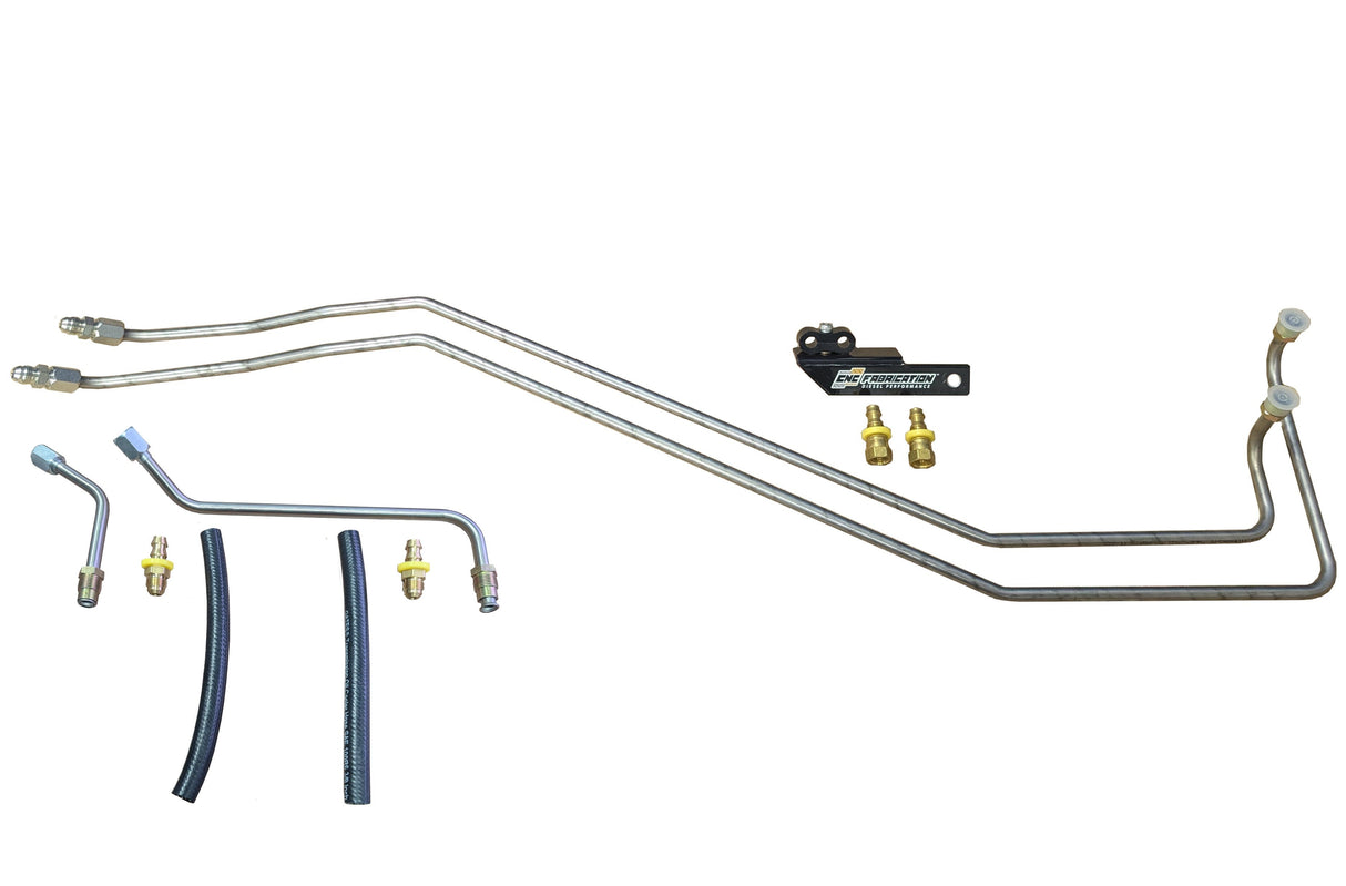 98.5-03 7.3L CNC Fab ZF6 Transmission Cooler Line Kit w/ 3/8" Barbs - 425008 CNC Fabrication, LLC