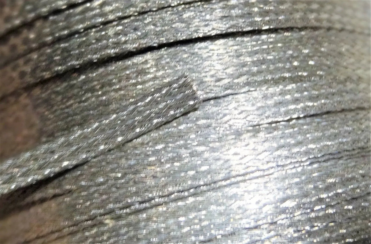 250' Ft Flat Braided Tinned Copper Wire 1/8" Wide Ground Strap USA ACDC