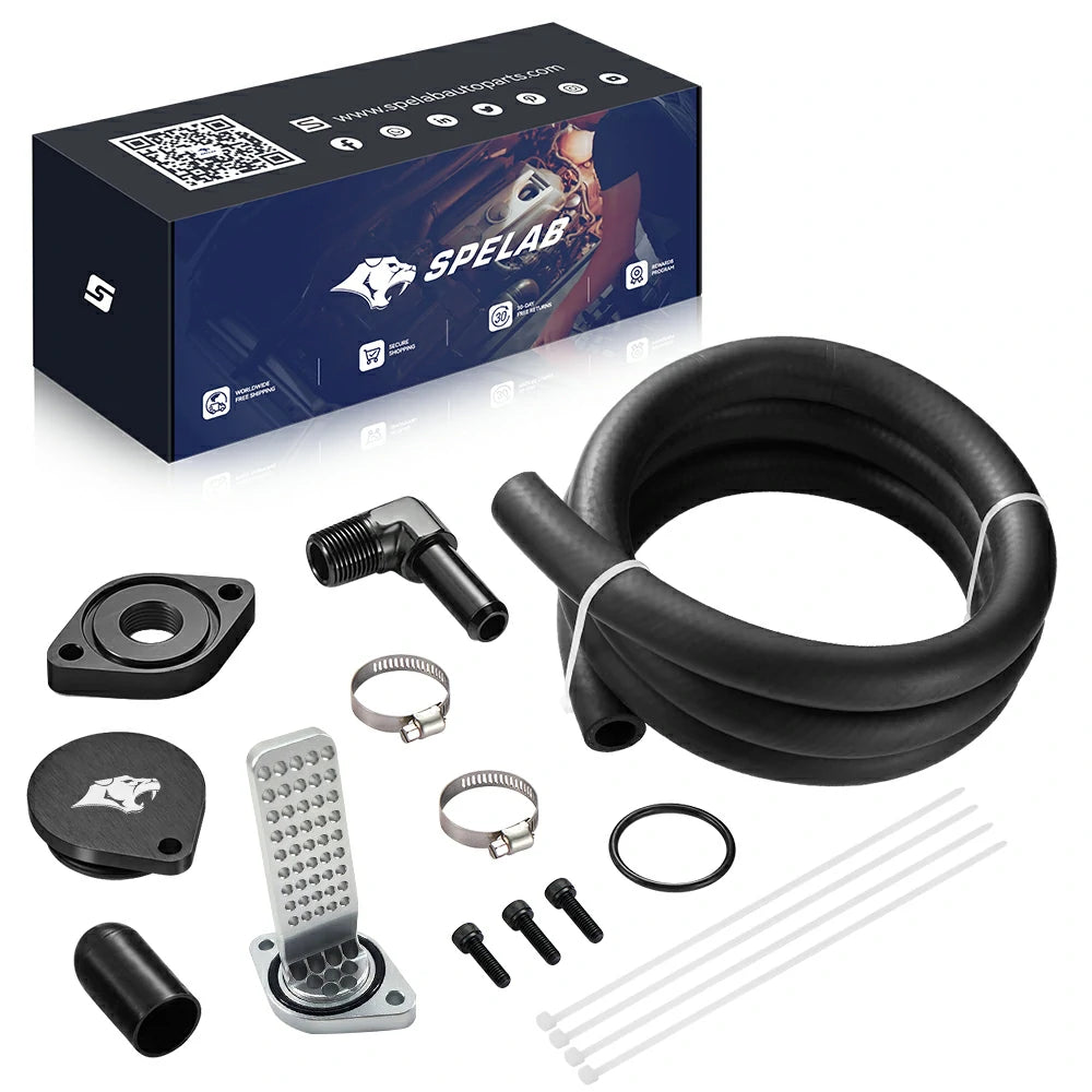 CCV Reroute/Delete Kit 2011-2025 Ford 6.7 Powerstroke F250 F350 F450 w/Catch Can|SPELAB