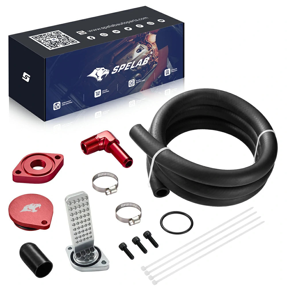 CCV Reroute/Delete Kit 2011-2025 Ford 6.7 Powerstroke F250 F350 F450 w/Catch Can|SPELAB