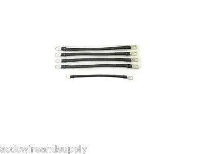 # 2 Awg HD Golf Cart Battery Cable 5 pc Black Yamaha G22 48V Set U.S.A MADE AC DC WIRE AND SUPPLY