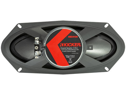 Kicker KSC41004 | 4"x10" 2-Way Coaxial Speakers 4-Ohm (Pair) Kicker
