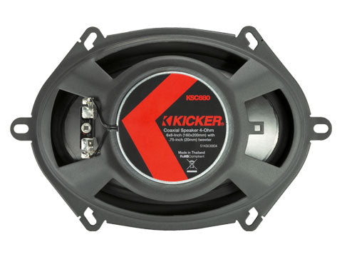Kicker KSC6804 | 6x8" 2-Way Coaxial Speakers (Pair) Kicker