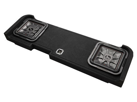 Underseat >>> Kicker Dual 12-inch Subwoofer Enclosure with Loaded Amplifier Rack
