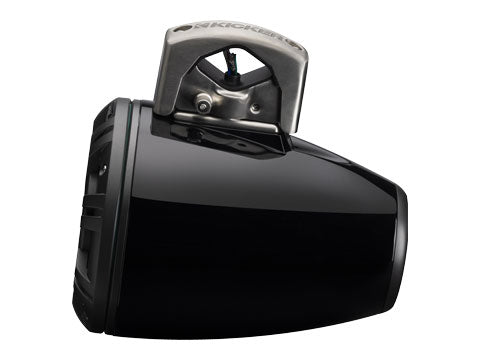 Kicker KMTCXL8 | 8" Marine Wakeboard Tower Speakers w/ RGB Lighting - Black (Pair) Kicker