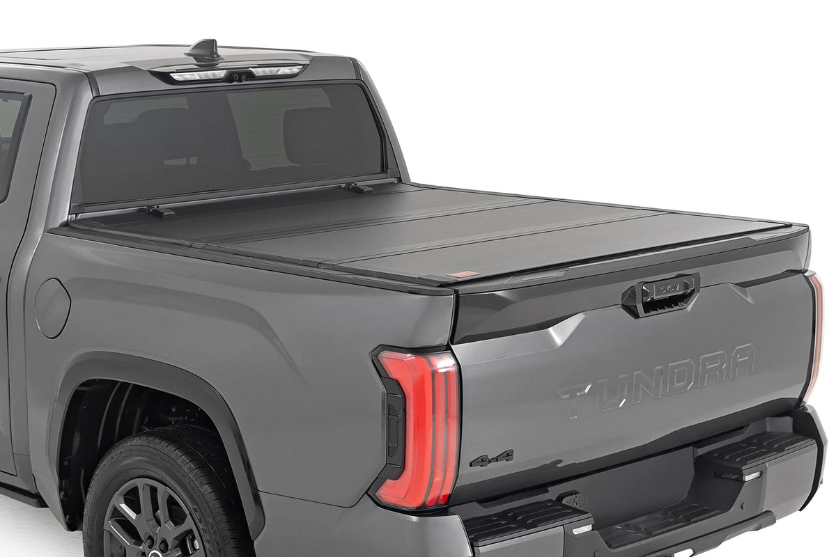 Hard Tri-Fold Flip Up Bed Cover 5 Foot 7 Inch Toyota Tundra 2WD/4WD (2022-2026) Rough Country