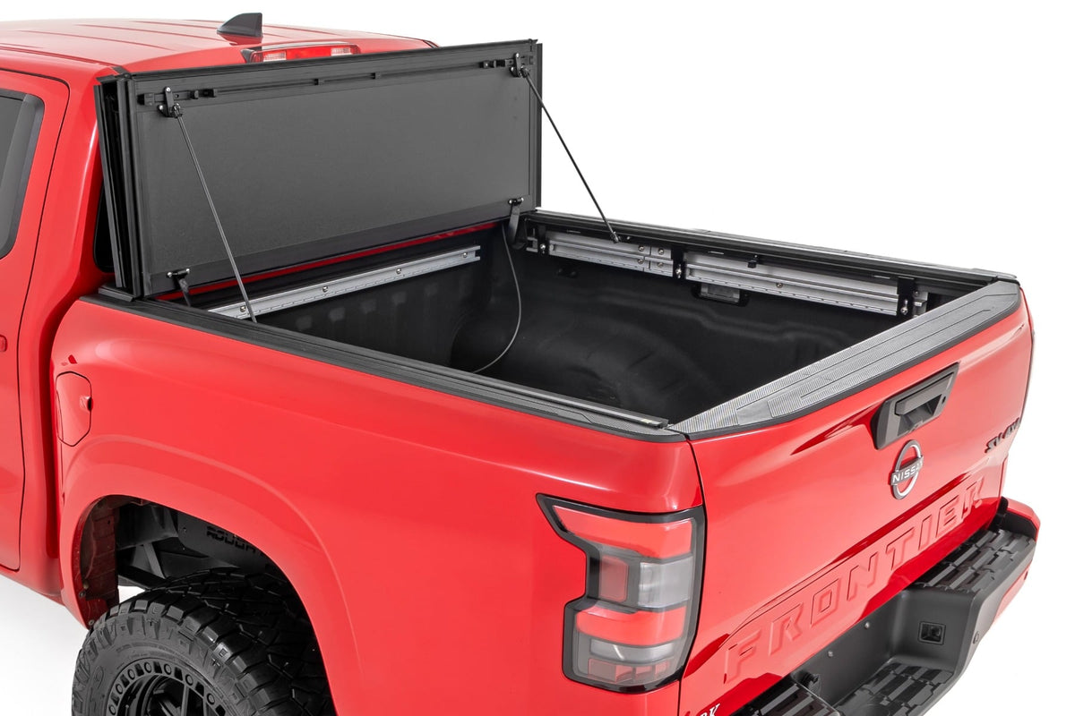 Hard Tri-Fold Flip Up Bed Cover 5 Foot Bed Nissan Frontier 2WD/4WD (22-26) Rough Country