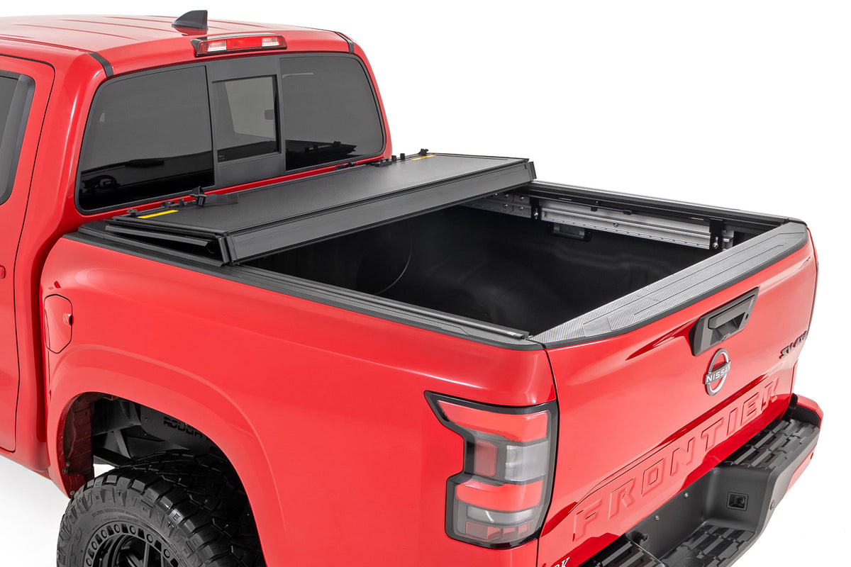 Hard Tri-Fold Flip Up Bed Cover 5 Foot Bed Nissan Frontier 2WD/4WD (22-26) Rough Country