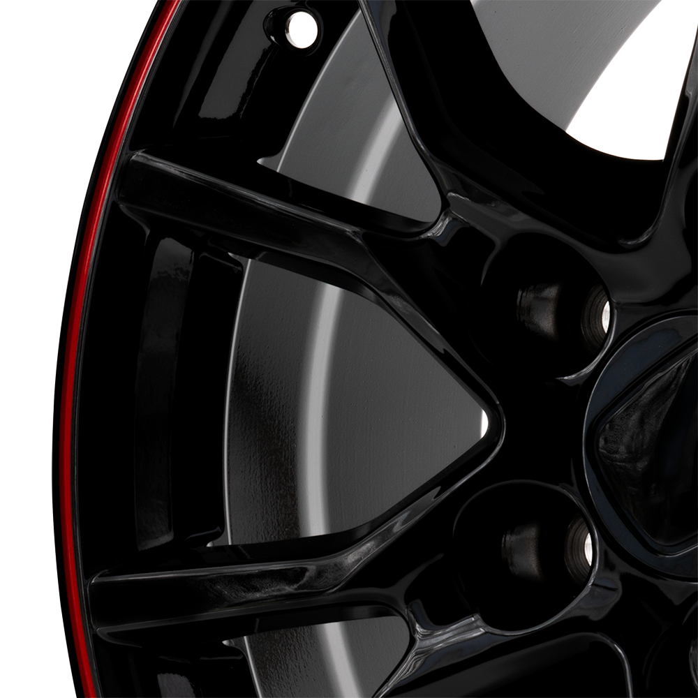 17x7.5 5x114.3 Type R Style Rims Red Lip 1pc For Honda Civics