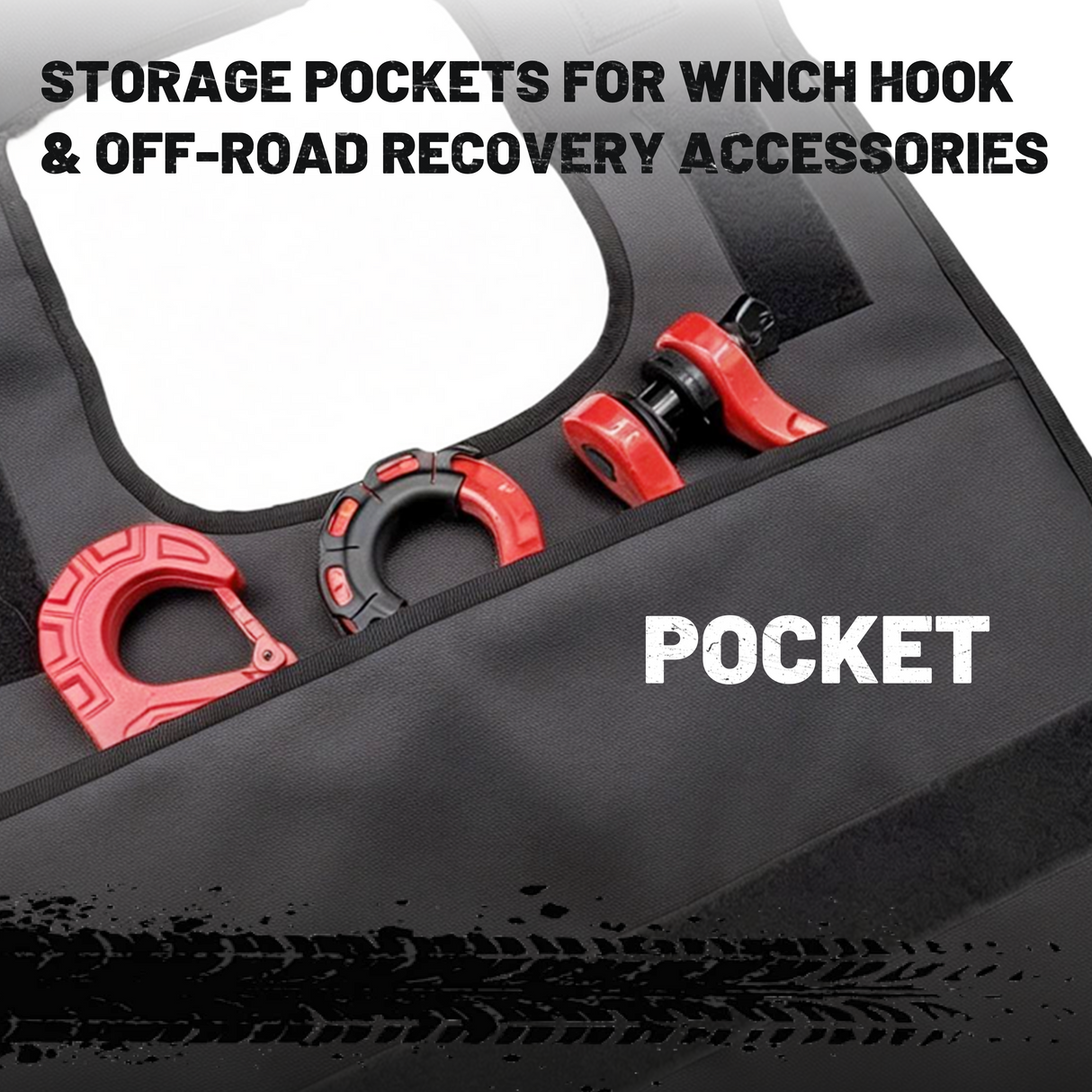 Trucktok Winch Line Damper Reflective Safety Blanket with Pocket TruckTok