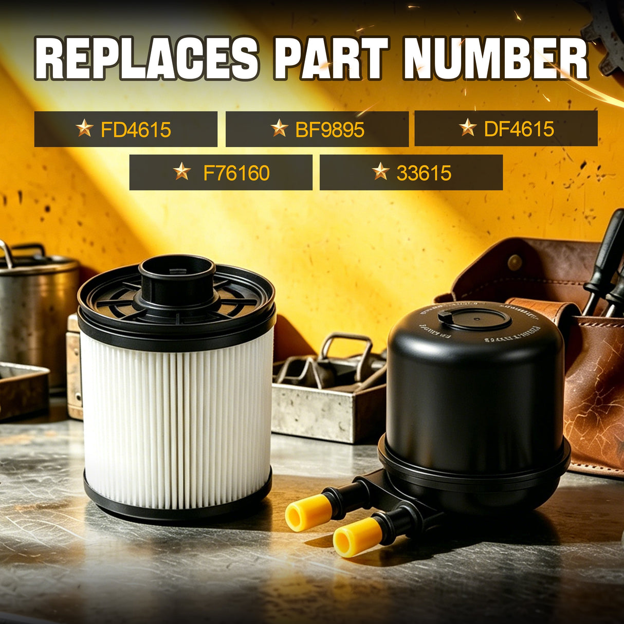 Trucktok 2011-2016 6.7L Ford Powerstroke Diesel Fuel Filter Replaces FD4615 TruckTok
