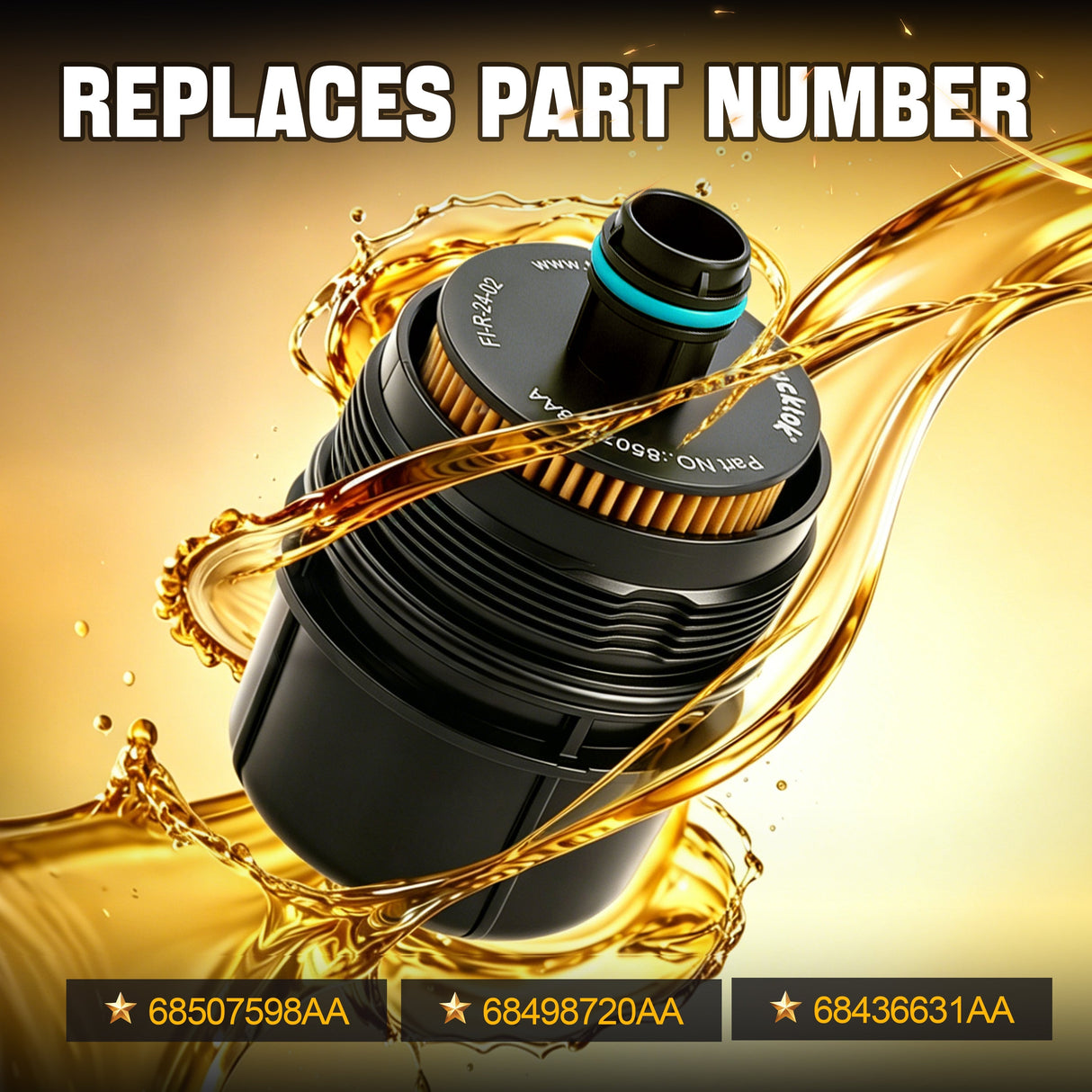 Trucktok 2020-2023 3.0L Ram 1500 Ecodiesel Oil Filter Replaces 68507598AA TruckTok