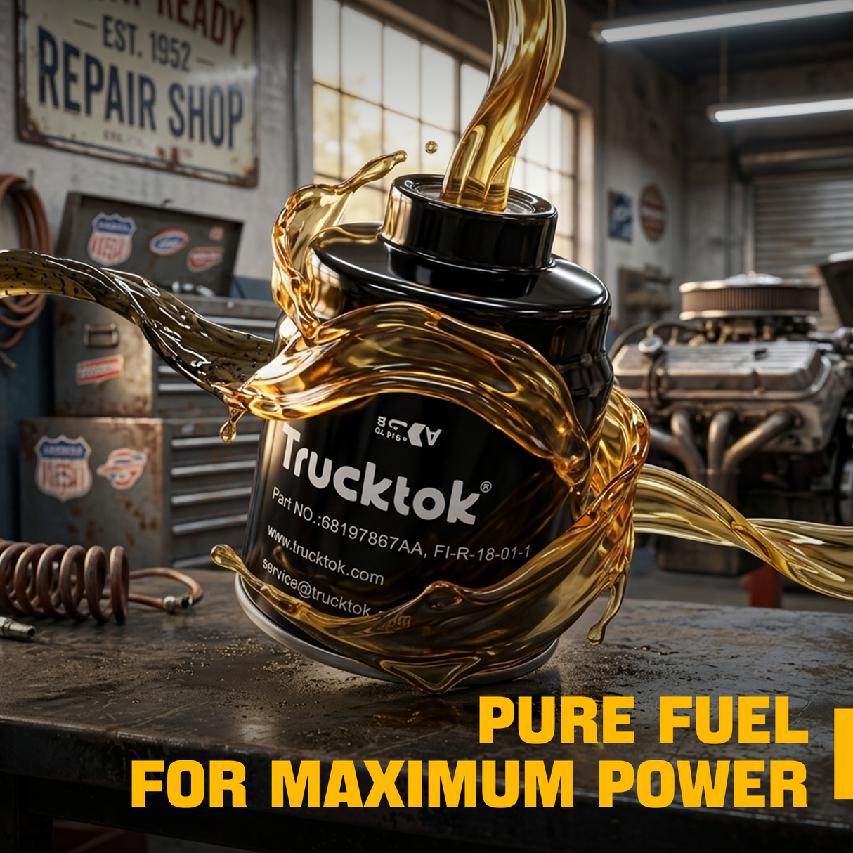 Trucktok 2013-2018 6.7L Dodge Ram Fuel/Water Separator Filter Replaces 68197867AA TruckTok