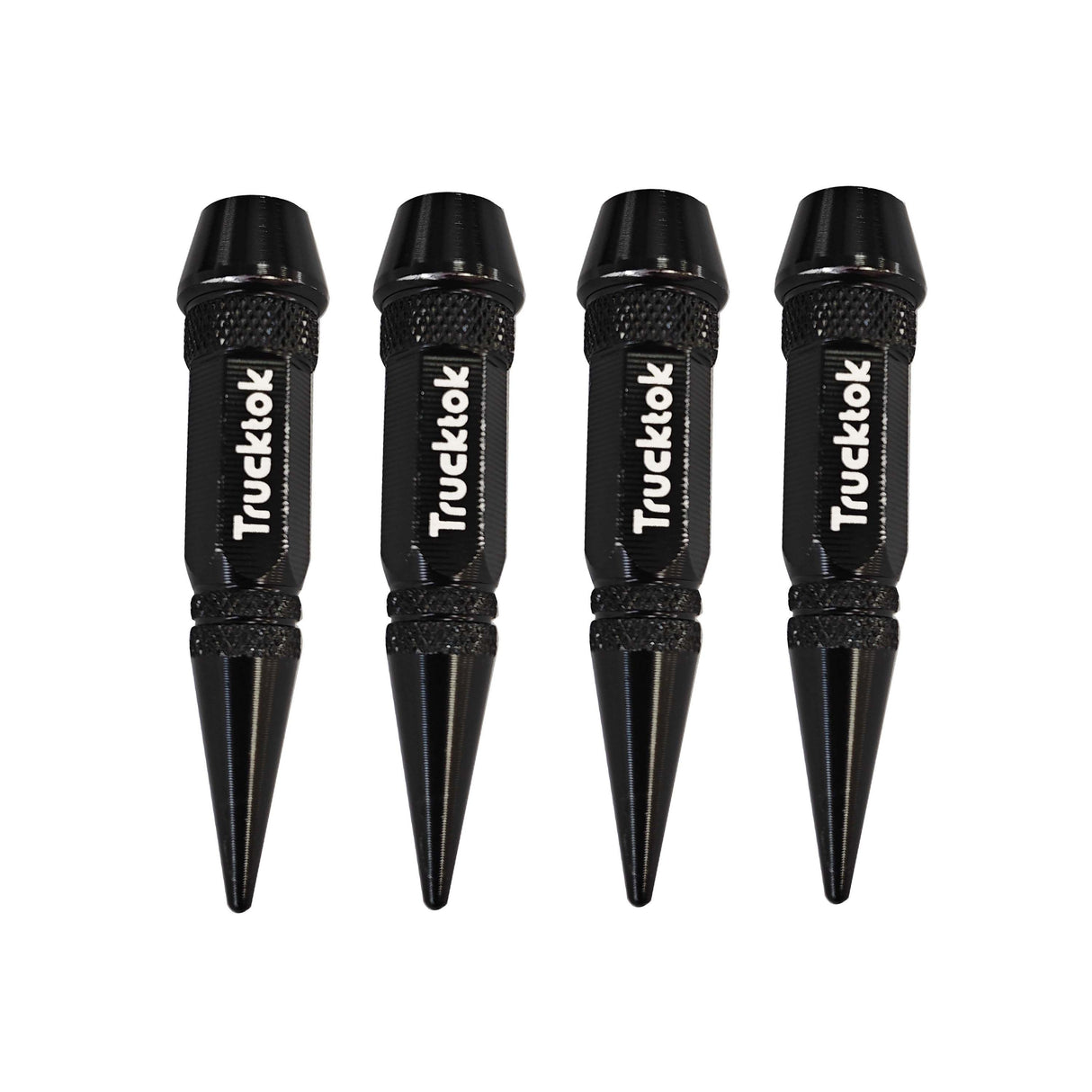 Trucktok 4pcs Aluminum Spike Bullet Valve Stem Caps Cover Wheel Tire Air Cap TruckTok