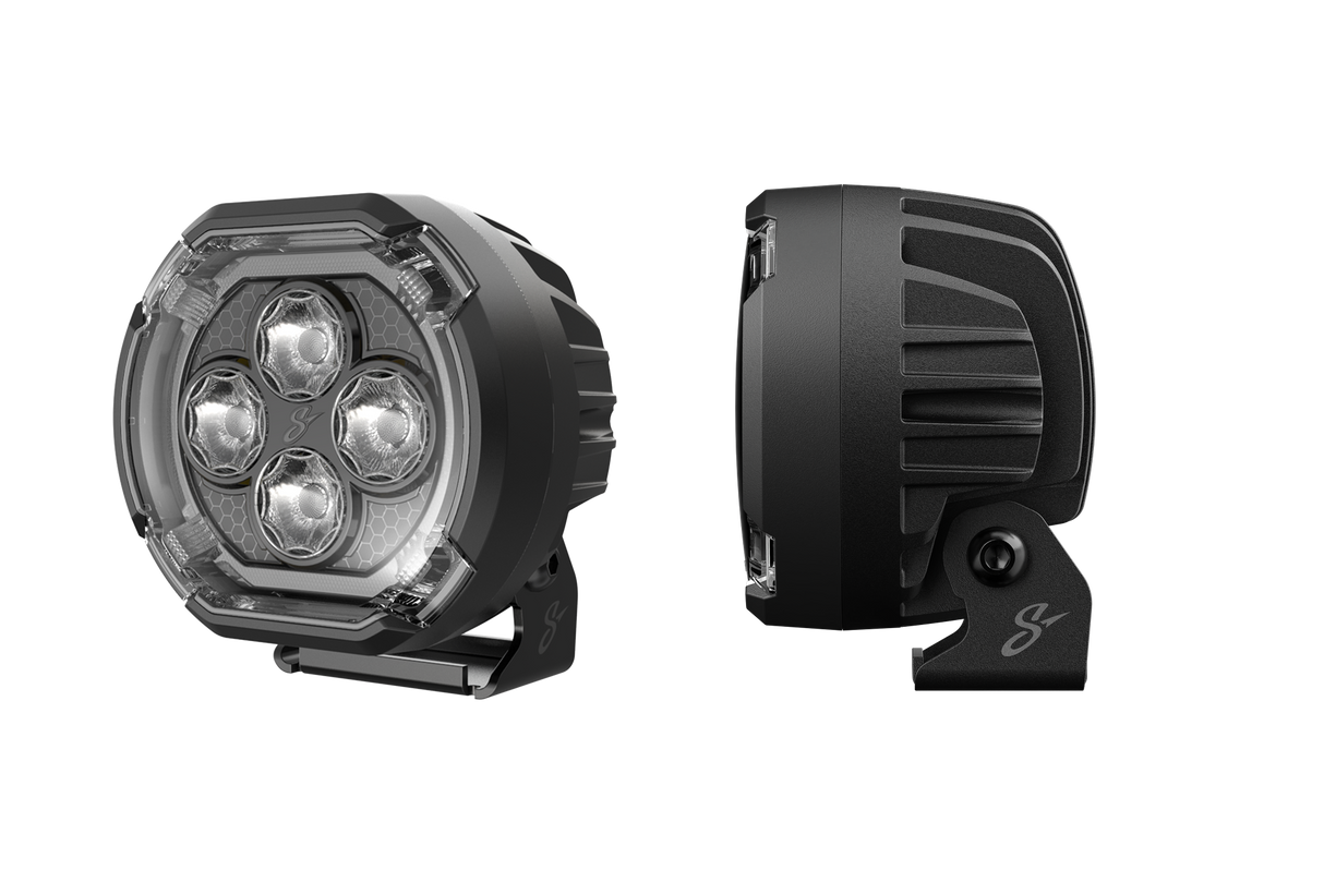 HEXCORE Universal 4" LED Pod Lights, Driving Beam Amber & White (Pair) | STL4PDL Stinger
