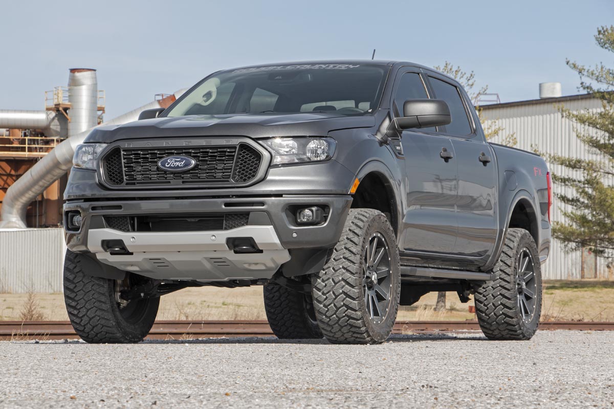 3.5 Inch Lift Kit Forged Alum UCA Cast Steel Knucles Ford Ranger (19-23) Rough Country