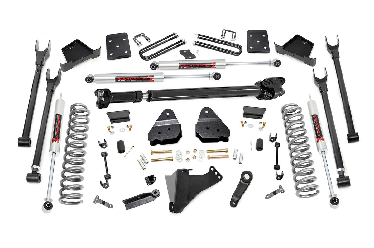 6 Inch Lift Kit Diesel 4 Link M1 w/ M1 Rear Shocks Ford F-250/F-350 Super Duty (17-22) Rough Country