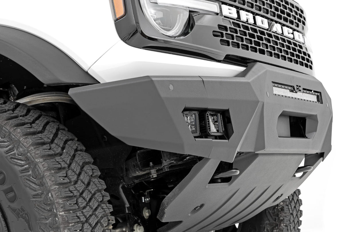 Front Bumper Modular Full Wings Flood Fog Ford Bronco 4WD (21-25) Rough Country