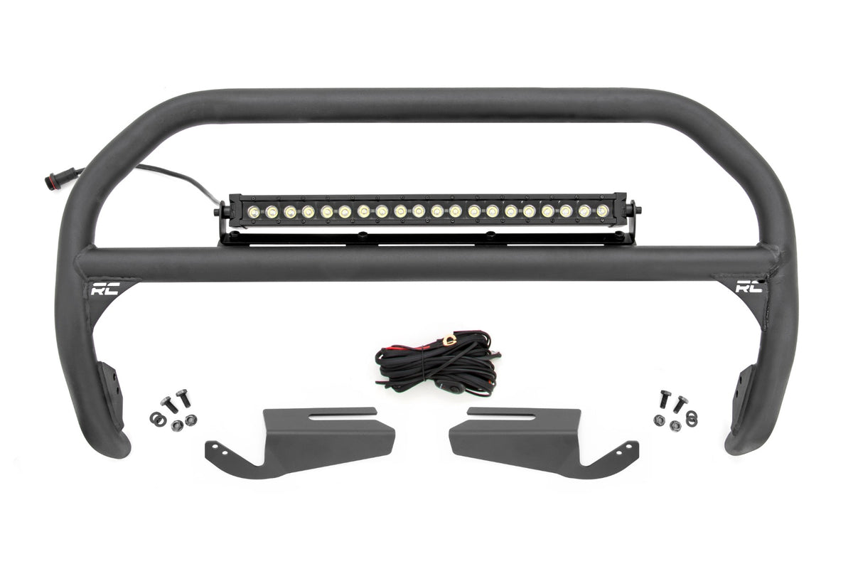 Nudge Bar 20 Inch Black DRL Single Row LED OE Modular Steel Ford Bronco (21-25) Rough Country