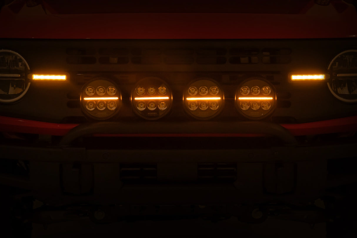 Light Bar Mount 6.5 Inch Round LED (Quad) OE Modular Steel Ford Bronco (21-25) Rough Country