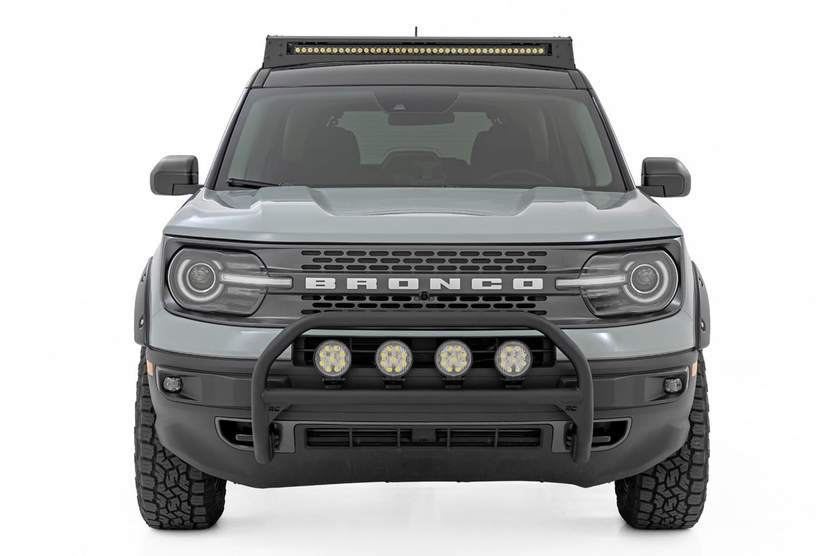 Nudge Bar w/ Tow Hooks 4 Inch Round Led (x4) Ford Bronco Sport (21-24) Rough Country