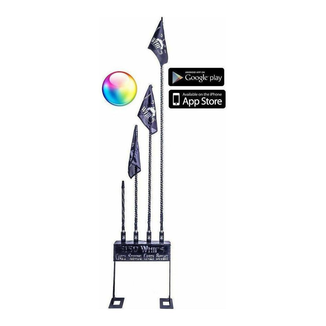 187 LED Whip with Flag (Pair)