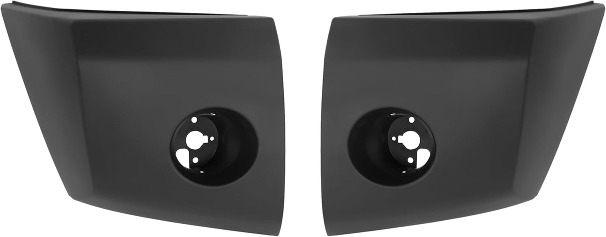 Black Front Bumper Assembly with End Cap and Molding