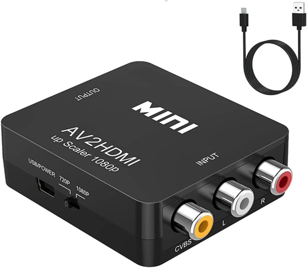 RCA to HDMI Converter – 1080P AV Composite Video Adapter Mini