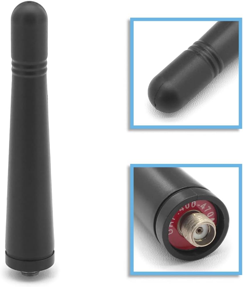 UHF Stubby Antenna – 400–470MHz, SMA-F, 3.3-Inch TekShack