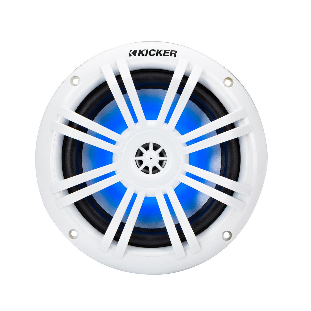 Kicker KM604WL 6.5" Marine Coaxial Speakers w/ RGB Lighting 4-Ohm (Pair) Kicker