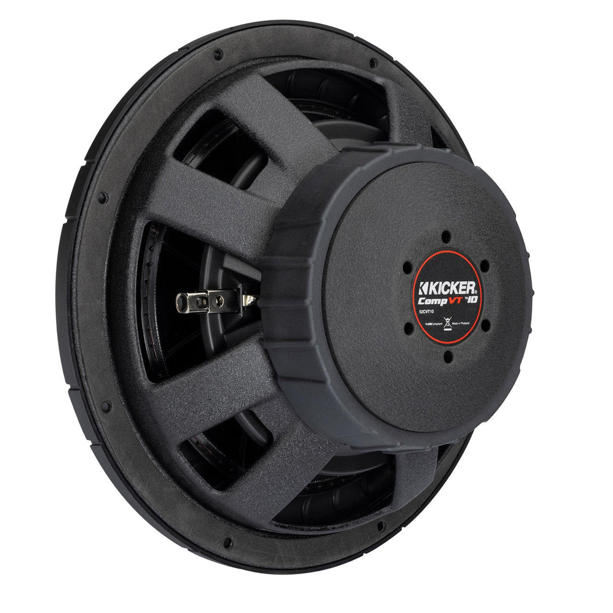 Kicker CVT104 | 10" 375W RMS Shallow Subwoofer SVC 4-Ohm Kicker