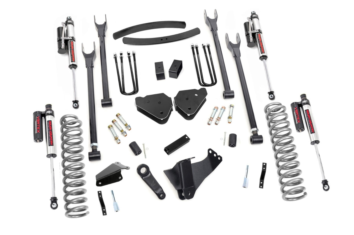 6 Inch Lift Kit Gas 4 Link No OVLDS Vertex Ford F-250/F-350 Super Duty (05-07) Rough Country