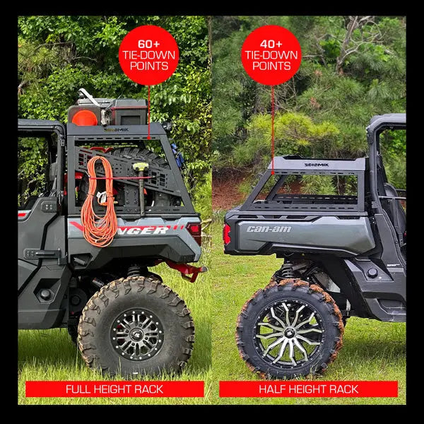 Seizmik Half Height Bed Rack - Polaris Ranger and Can-Am Defender Models High Lifter