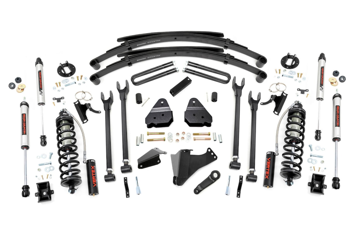 6 Inch Lift Kit Gas 4 Link RR Spring C/O V2 Ford F-250/F-350 Super Duty (05-07) Rough Country