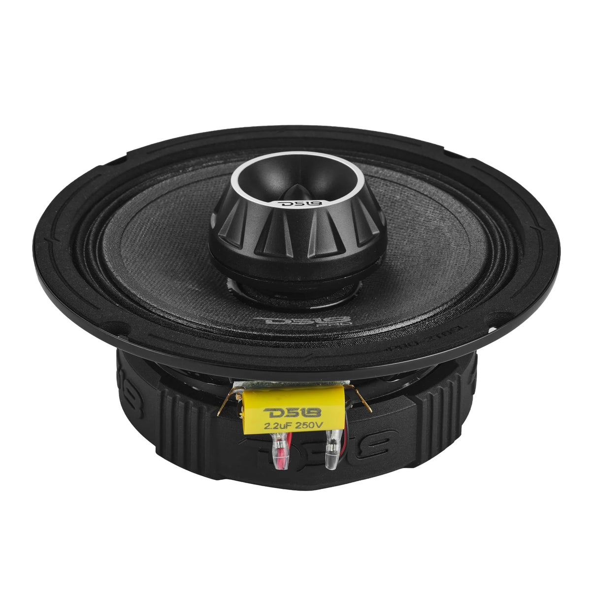 DS18 PRO-ZT6SL 6.5" 200W RMS Slim Coaxial Midrange Speaker Built-in Bullet Tweeter (Single)