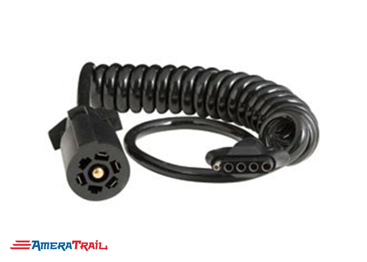 5 to 7 Way Coiled Harness Adapter, 6 ft - Optronics