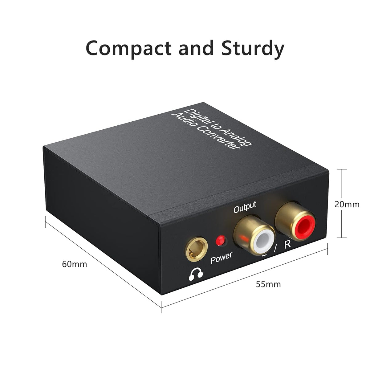 192KHz Digital to Analog Audio Converter DAC – Optical/Coax to RCA & 3.5mm Rybozen