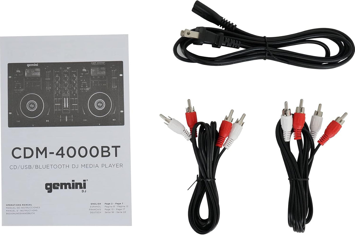 Gemini CD/USB Media Player with Bluetooth (Black) CDM-4000BT Gemini