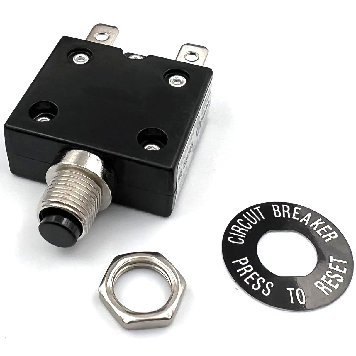 20 Amp Push Button Thermal Circuit Breaker 12-50V DC 125-250V Volt AC 20A TekShack