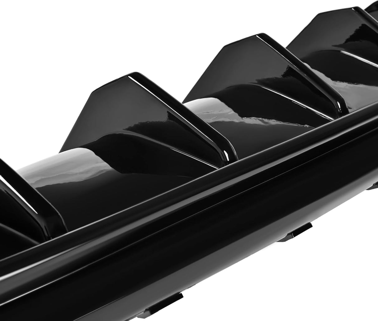 Rear Bumper Diffuser Shark Fin Style Gloss Black Chrysler 300