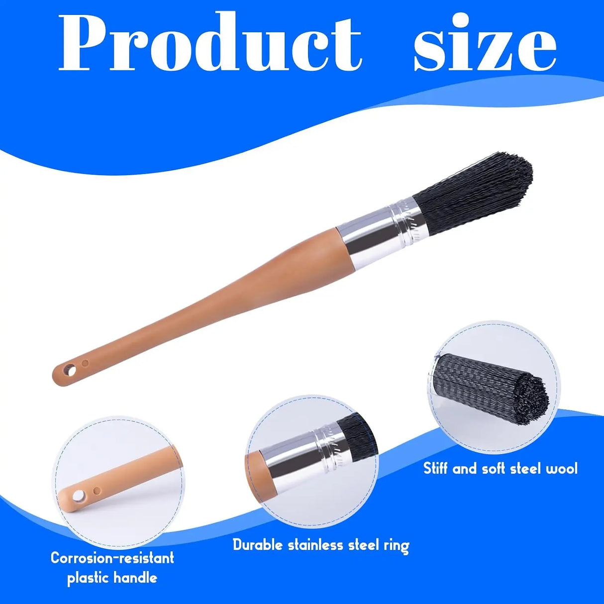 Wesquer Parts Cleaning Solvent Brush Black 6 Each