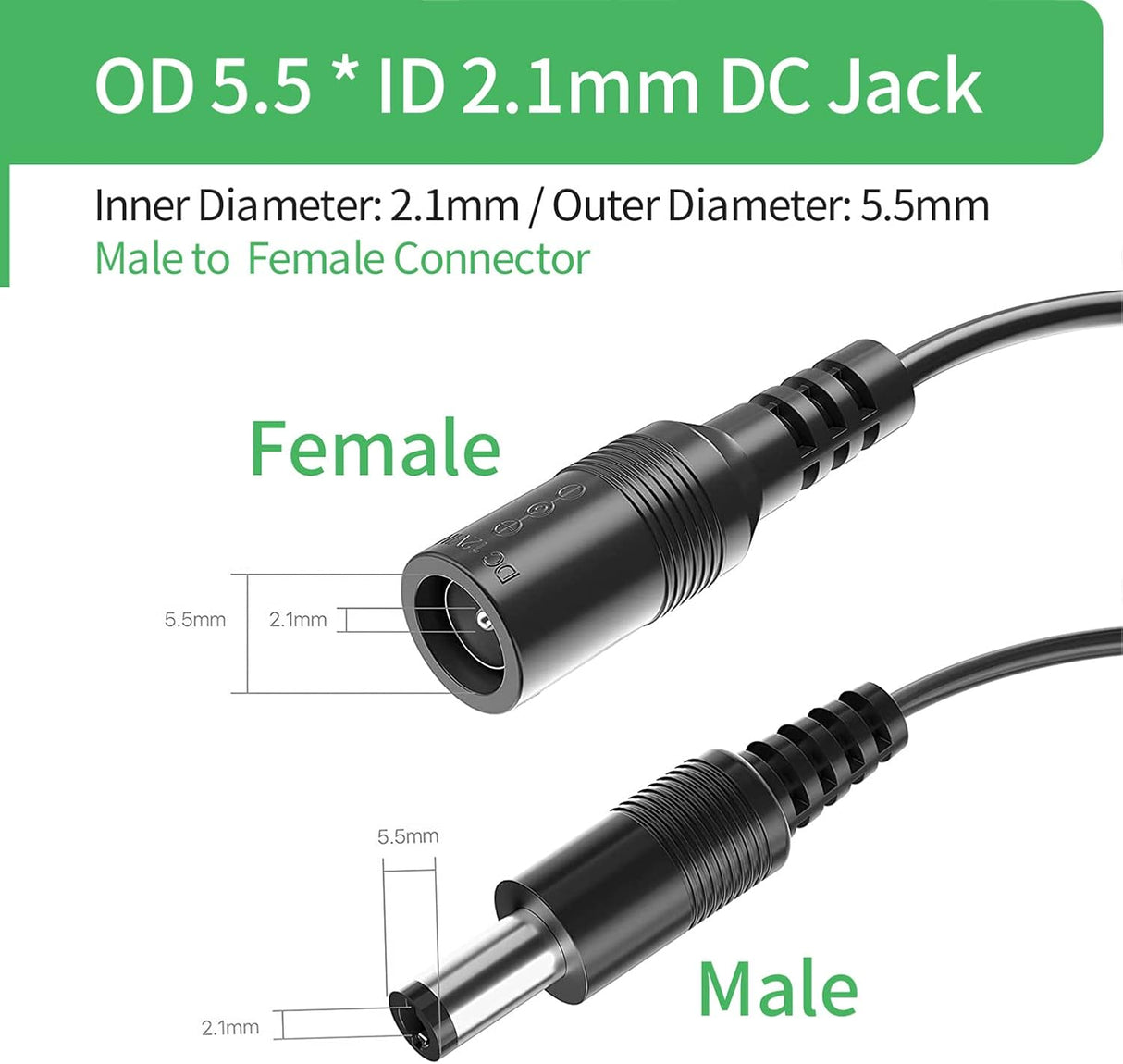 1-to-3 DC Power Splitter Cable – 5.5mm x 2.1mm TekShack