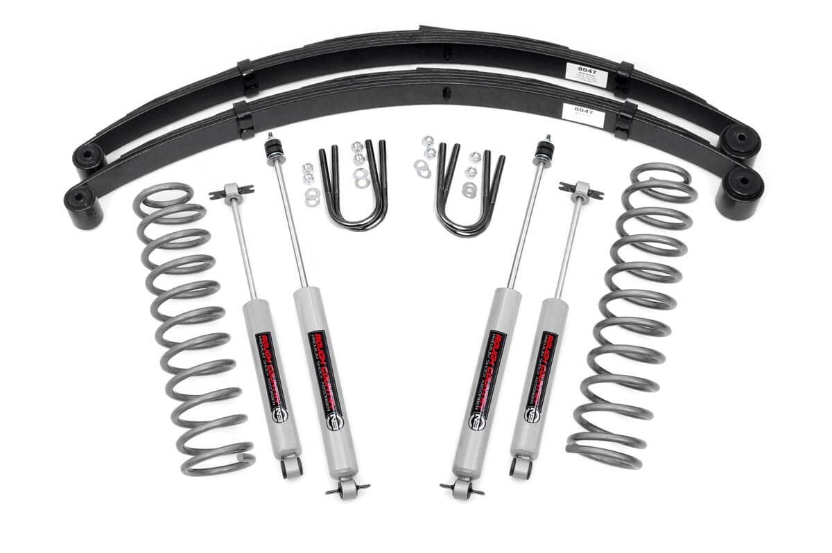 3 Inch Lift Kit RR Springs Jeep Cherokee XJ 2WD/4WD (1984-2001) Rough Country