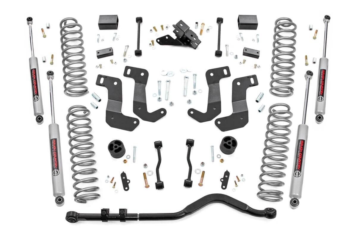 3.5 Inch Lift Kit C/A Drop 4-Door Jeep Wrangler Unlimited 4WD (18-23) Rough Country
