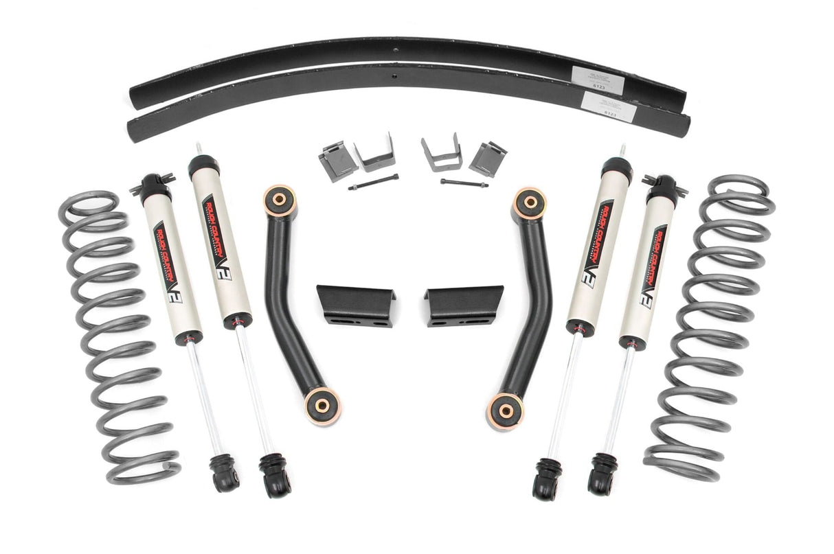3 Inch Lift Kit SII RR AAL V2 Shocks Jeep Cherokee XJ 2WD/4WD (84-01) Rough Country