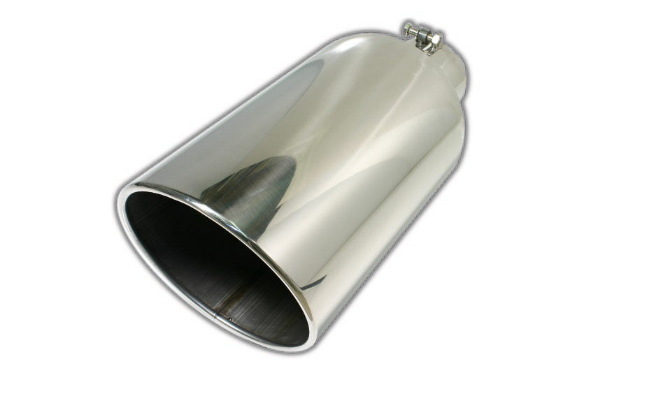 Bolt-on Rolled Angle Cut | Polished 304 Stainless Exhaust Tip Mel's Manufacturing