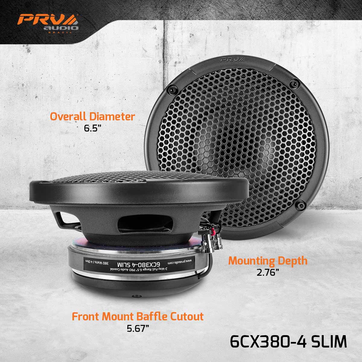 PRV 6CX380-4 SLIM Coaxial PRV Audio