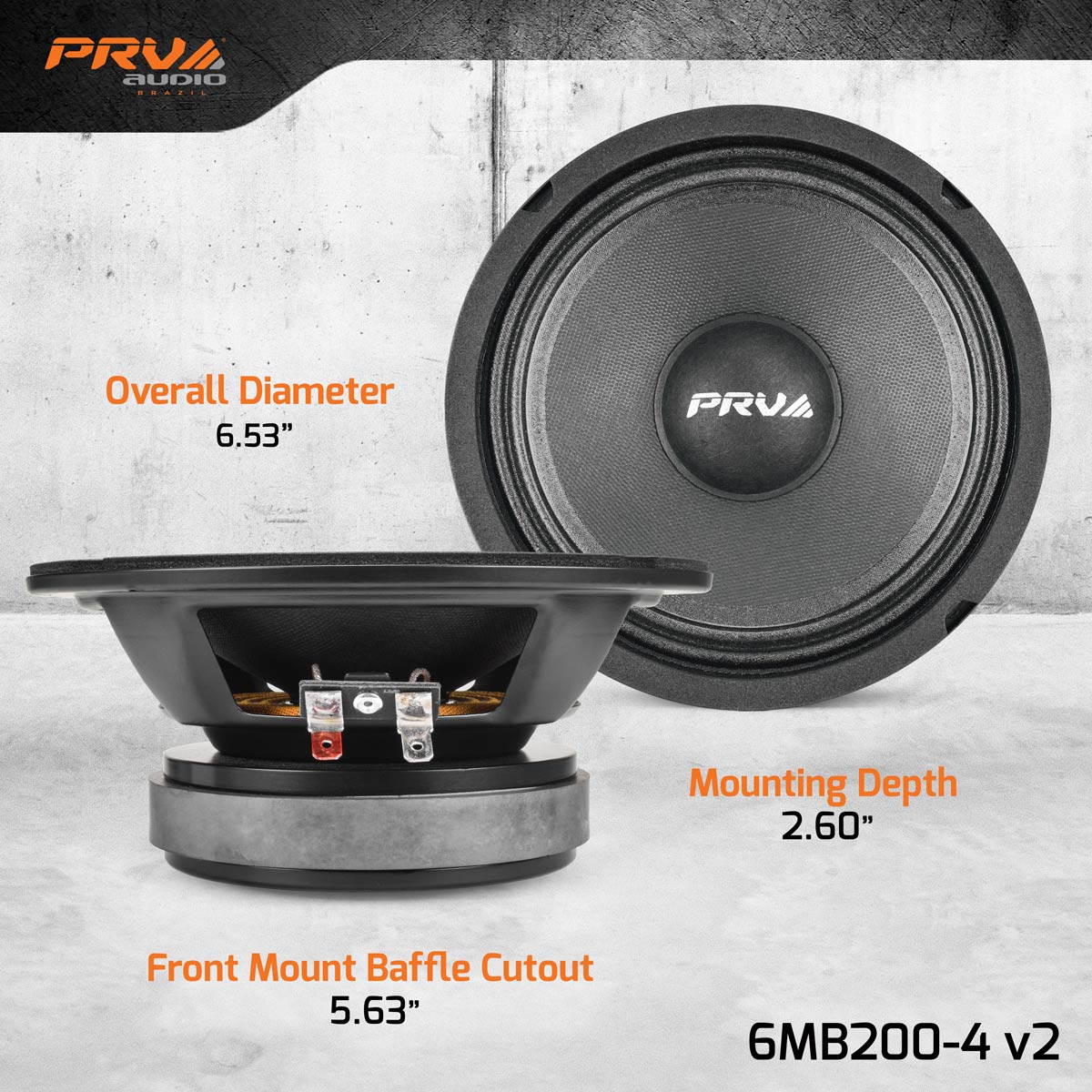PRV 6MB200-4 v2 Midbass PRV Audio